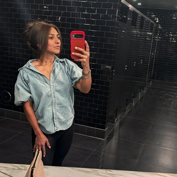 Vici Tops - Vici Light Blue Button-Up Shirt